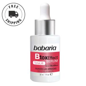 Babaria Btox Effect Tripeptide Serum 30ml, Smooths Wrinkles and Relaxes the Face. Daily Skincare Suitable for Mature Skin. Vegan.