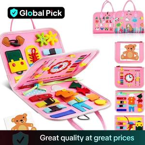 Baby's Creative Toy, 1 Set Fun Early Learning Handheld Activity Sensory Educational Board Toy for Babies and Toddlers Play, Nursery Car Travel Toy, Preschool Busy Board, Montessori Busy Board