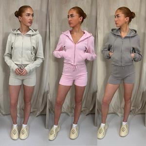 Scuba Shorts Set Airport Outift Comfy 689 Flattering Loungewear Tracksuit Lounge Summer Two Piece Set