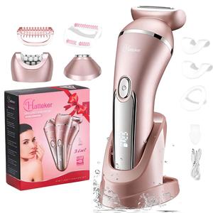 Hatteker 3 in 1 Electric Hair Removal Tool, Electric Shaver for Arms Legs Body, USB Charging Gentle Hair Trimmer with Detachable Head, Personal Care Appliances, Halloween Christmas Essentials For Gift