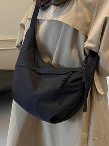 Women's Solid Color Large Capacity Crossbody Bag, Fashionable Lightweight Shoulder Bag for Daily Used, Casual Versatile High-quality Commuting Bag, Casual Commuter Bag