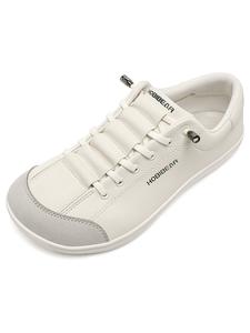 HOBIBEAR Wide-toe Women's Trendy Walking Shoes, Barefoot-style Lightweight Shoes, Athletic Sneakers, Low-top Flat Shoes, Made Of Pu Leather, Casual Daily Walking Trainer for Fitness and Leisure, Footwear
