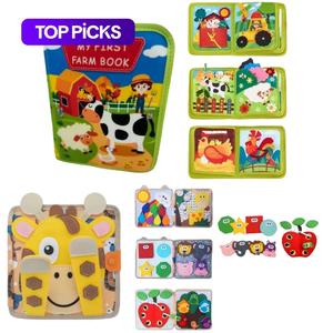 Early Education Enlightenment Busy Board Toy, 1 Count 3D Story Cloth Book, Fine Motor Skills Learning Toy, Travel Toy, Birthday Gift #TOP PICKS
