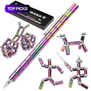 Upgrade Version Stress Relief Pen for Boys & Girls Aged 8-12, Multifunctional Transformable Magnetic Pen, Perfect Gift for Teens & Adults