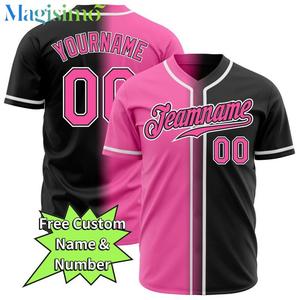 Multiple Colors Baseball Jersey Customizable Team Shirt Print Personal Name Number Stripe Hip Hop Sportswear Baseball T-shirt Men/Women/Kids
