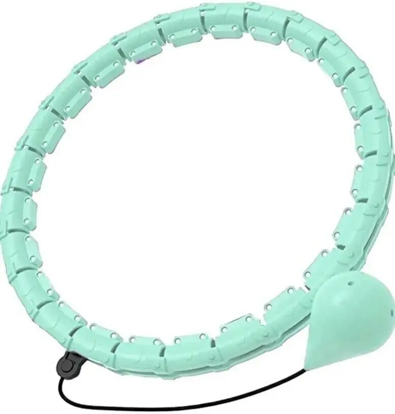 Smart Hula Ring Hoops, Weighted Hula Hoop for Adults, 24 Knots Detachable & Size Adjustable Smart Hoola Hoop with Auto Rotation and 359-degree Massage, Thin Waist Exercise