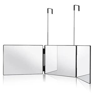 360 Degree Adjustable Door Mirror, 1 Count Portable 3-way Shaving Mirror, Hairdressing Mirror, Professional Hair Styling Tool for Men & Women, Birthday Gift Ideas, Bathroom Accessories, Barber Equipment, Haircare Accessories