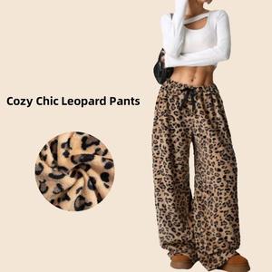 SHAPUM TikTok Viral Leopard Print Pants Stretchy Comfy Straight Leg Jeans for Women Spring 2025 Trend Cozy Chic Leopard Pants