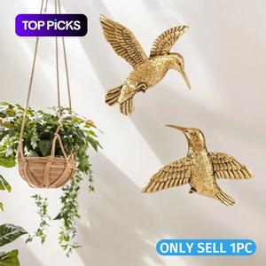 Resin Hummingbird Wall Hanging Decor, Flying Hummingbird Design, Indoor Home Decoration for Living Room, Dining Area, Party, Wedding, Home Decor Ornaments