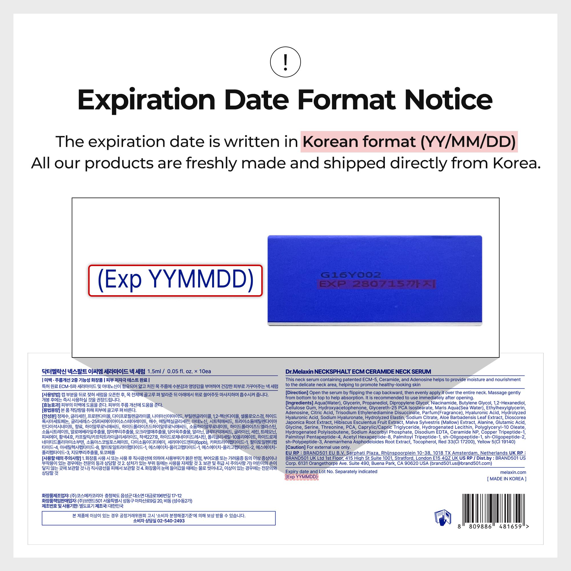 [Dr.Melaxin Official] Necksphalt ECM Neck Lifting Duo Set | Necksphalt ECM Neck Cream 50ml + Neck Ampoule 1.5ml x 10 | Firming, Elasticity & Wrinkle Care