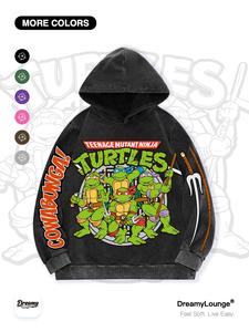 Ninja Turtle Heroes in a Half Shell Graphic Hoodie, Cotton Blend, Loose-Fit, Casual Wear, Breathable, Ideal for Outdoors and Home