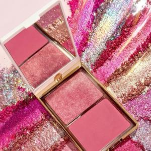 BUNDLE UP City Girl Dimension Duo Blusher & Highlighter Compact Makeup Matte Shimmer Blend Radiant Silky Cosmetic with 360° Twistable Mirror for Flawless Sculpted Cheeks balmy blush Cream Palette  Medium