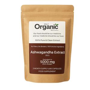 Ashwagandha Extract Capsules - Premium Strength 5000mg | One a Day Formula (3 Months Supply) | Supports Energy, Overall Health, and Hormone Regulation | Vegan and Gluten Free - 90 Capsules