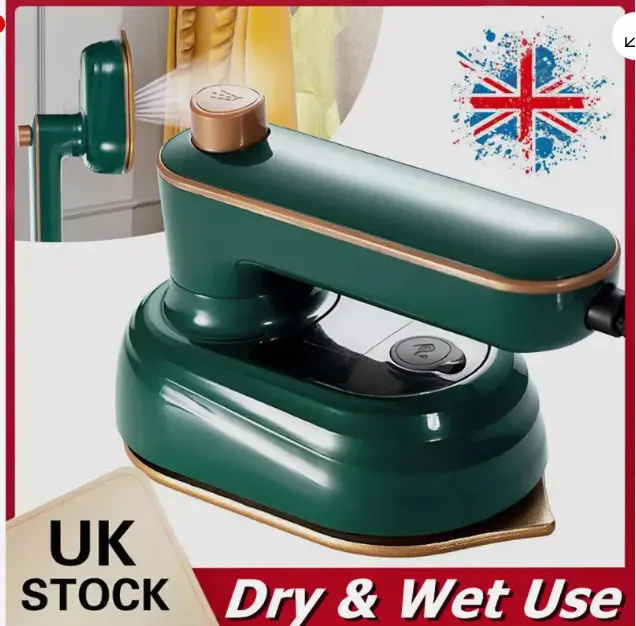 Portable Micro Steam Iron Mini Handheld Holiday Clothes Garment Steamer Plug In