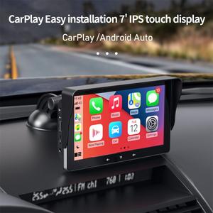7inch Car Radio Multimedia Player, Wireless Carplay & Android Auto, Portable Touchscreen, Bluetooth-compatible Fm Aux, Easy Installation