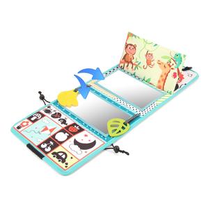 Baby Mirror Cloth Book, 1 Count Early Education Sensory Baby Toys, Double-sided Playing Baby Toys, Educational Toys for 0-3 Years Old Babies, Sensory Activity Board