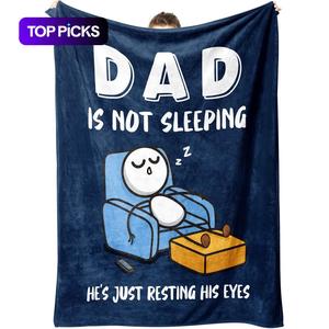 Gifts for fathers on Father's Day, blankets from daughters and sons to dads, birthday gifts for dads, anniversary blankets for dads, birthday gifts, gifts for dads and grandpas, the best ones, Soft Comfy Blanket, Flannel Dad Blanket #TOP PICKS
