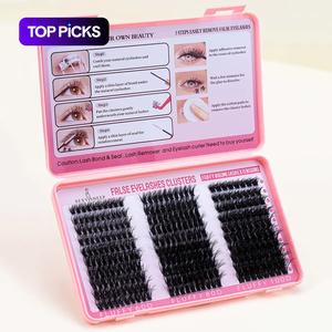 False Eyelashes with Eyelash Tweezers & Glue, 1 Set Natural Look, DIY Eyelash Extensions, Self Grafting Curl Eyelashes, Eye Makeup Supplies for Women & Girls, Fluffy Eyelashes #TOP PICKS