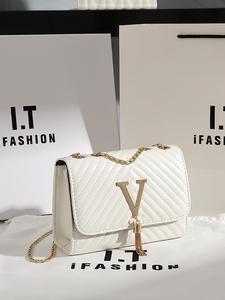 Women's Fashionable Quilted Design Crossbody Bag, Casual Versatile Shoulder Bag for Daily Used, Trendy All-match Commuter Bag, Classic Shoulder Bag
