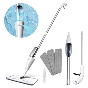 Spray Mop for Floors Cleaning, Floor Mop - BEI&HONG Microfiber Dry Wet Mop with Advanced 10-Degree Swivel Nozzle, Refillable Bottle Lightweight Microfibre Vinyl