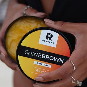 BYROKKO Shine Brown Tanning 200ml -Fast , Bronzing Sunbed & Outdoor Cream with Natural Oils for , Hydrating Formula self tanner instant   sun  bed ultra   fake tan dark gel intensive golden carrot glow gradual Body Care
