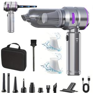 High-Power Rechargeable Handheld Car Vacuum Cleaner, Portable Cordless Mini Vacuum, Strong Suction, 3 Speed Settings, Home and Car Use
