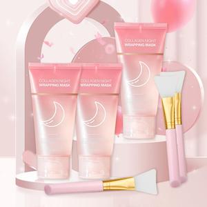 Collagen Night Wrapping Mask, Elasticity-Boosting Overnight Peel-Off Facial Mask Pack, Korean Skin Care that Reduces Sagging and Dullness for a Radiant Glow