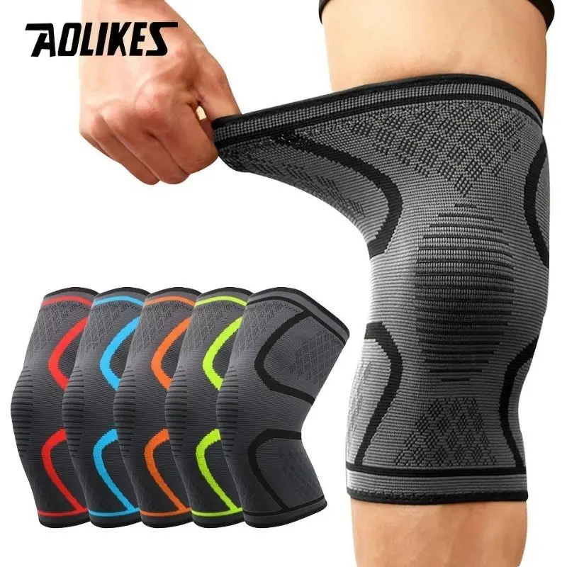 1pc AOLIKES Compression Knee Pad Sleeve Comfortable Knee Brace for Running, Volleyball, Basketball, Yoga, Tennis, Football & More!
