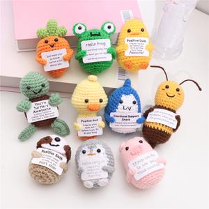 Cute Positive Doll with Emotional Support Card Funny Gift for Family Friend Table Decor MXE