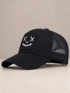 Contrast Mesh Cartoon Patch Baseball Cap, Statement Cap, Adjustable Funny Duckbill Sports Cap, Adjustable Snapback, Stylish Hat, Daily Use Sunhat for Men and Women, Going Out Party Hat, Men's Cowboy Hats, Unique Gifts for Women, Stylish Trucker Hat
