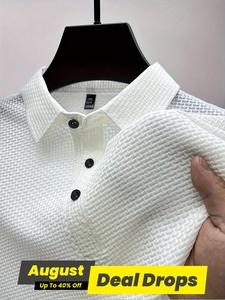 Men's Solid Color Short Sleeve Polo Shirt, Casual Regular Fit Button Front Collared Top for Summer, Fashion Men's Clothes for Daily Wear, Menswear