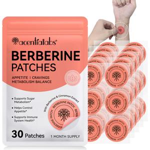 Acentiallabs Berberine Patch 30pcs, Natural Extracts & B Vitamins, Daily Body Care, Hypoallergenic, Vegan