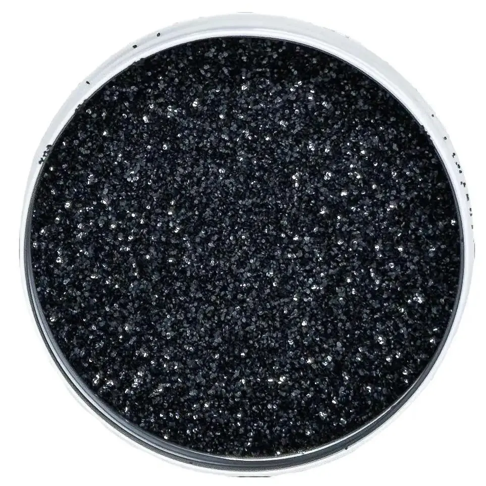 Glamaglitter Black Fine Biodegradable Glitter Cosmetic Makeup for Face, Body, Hair