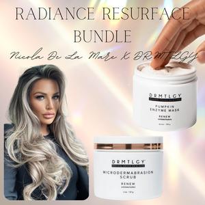 DRMTLGY x Nicola De La Mare + Resurface Radiance BUNDLE + DRMTLGY Pumpkin Enzyme Mask 4-in-1 + Facial Mask + Microdermabrasion Facial Scrub & Face Mask + Exfoliator for Acne Scars Enzyme + Gentle + Exfoliant + Detoxifies + Smooth Texture + Skincare