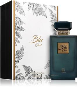 Blu Oud EDP 100ml | Ahmed Al Maghribi | Woody Aromatic - Top notes are Bergamot, Leather and Cypress; middle notes are Incense, Geranium and Violet Leaf; base notes are Agarwood, Oud, Guaiac Wood, Patchouli and Musk