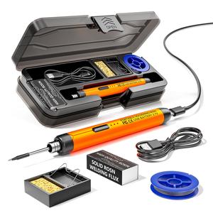 USB Or Battery Dual-use Soldering Iron, 3-speed Temperature Adjustable Soldering Iron with Accessories, Welding Accessories for Home & Office