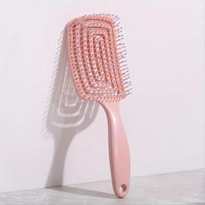 Hollow Hair Detangling Brush, 1 Piece Wet & Dry Hair Detailing Comb, Scalp Massage Comb, Curly Hair Detangling & Styling Tool for Men & Women, Baby Pink Gift Ideas, Girl Accessories, Shedding Hair Styling Combs, Detangler Brush