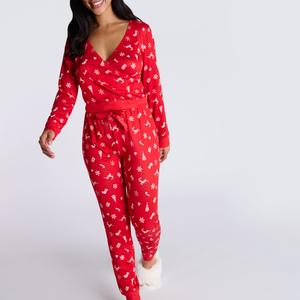 Boux Avenue Christmas Soft Touch Pyjama Set Top and Leggings Pj Nightwear