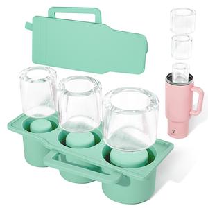 Silicone Ice Cube Tray, 3-compartment Cylinder Ice Cube Mold, Cylinder Ice Mold for Tumbler Cup, Modern Ice Cube Maker Containers for Home Kitchen, Ice Cubes Maker