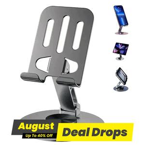 360° Swivel Metal Desk Tabletop Phone Holder, Foldable Adjustable Phone Holder, Phone Accessories for Home Office