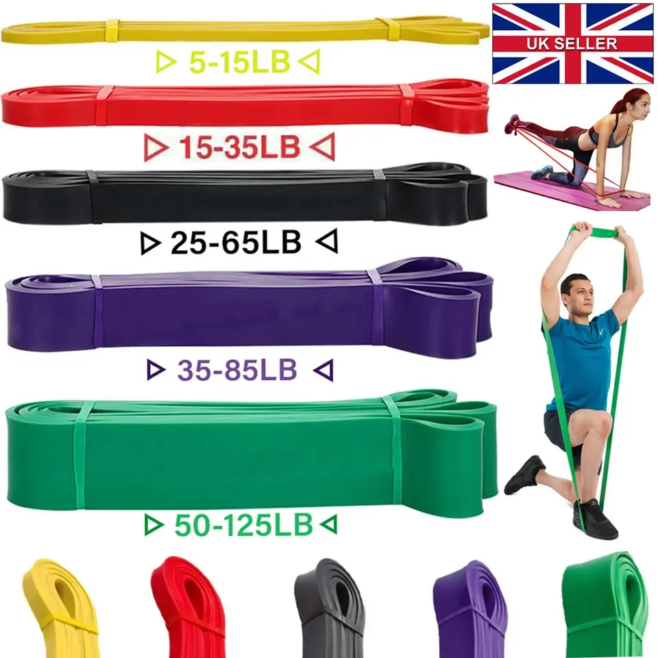 Resistance Bands Pull Up Heavy Duty Set Assisted Exercise Tube Home Gym Fitness