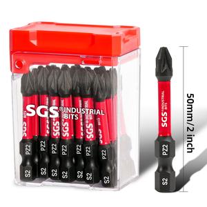 15pcs Pz2 Screwdriver Bit Set, Magnetic Impact Resistant, S2 Steel, 1/4 Hex Shank, Industrial Strength for Woodworking DIY Projects, Replaceable Screwdriver Bits