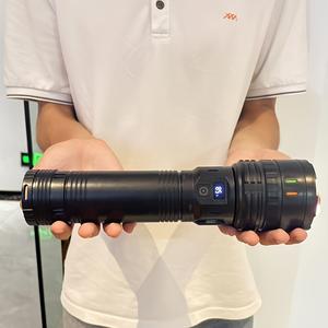 Super Bright LED Flashlight, High Lumen Flashlight, High Lumens Flashlight, 10000LM Rechargeable Tactical Torch with Digital Power Display, Telescopic Zoom & High Capacity Battery, IPX6 Waterproof Handheld Light for Camping, Hiking, Emergency