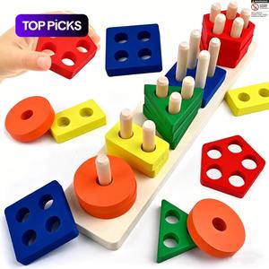 Wooden Shape Sorter Toy, 1 Set Colorful Shape Sorter Toy, Montessori Toy, Educational Toy for Kids, Learning Toy for Toddlers