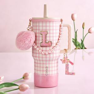 40oz Tumbler with Handle & Flip Straw, 1 Count Stainless Steel Insulated Water Bottle, Drinking Cup for Home, Office, Car