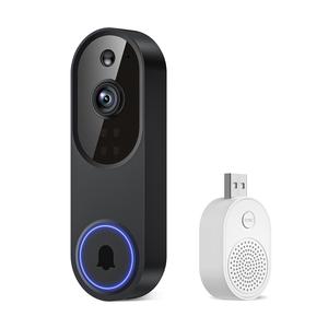 Smart Wireless Video Doorbell Camera, Visitor Alerts, 2.4G WiFi, Two-Way Audio, Battery Rechargeable, Night Vision, Real-Time Alerts, IP65 Weather-Resistant, Cloud Storage, Easy Installation Safety