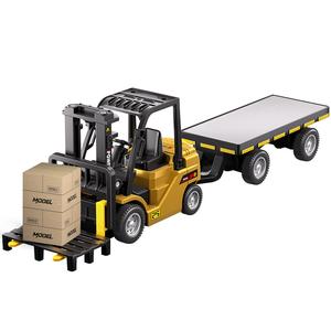 1/64 Mini Remote Control Forklift Model, USB Charging, Realistic Engineering Car, Includes USB Cable, Battery Included, Perfect Gift for Kids over 6 Years