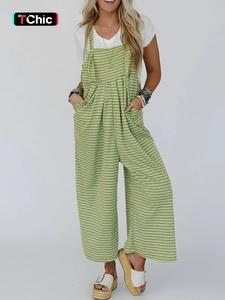 Women's Plaid Print Pocket Wide Leg Overalls Jumpsuit, Casual Fashion Overalls, Casual Sleeveless Jumpsuit, Chic Casual Jumpsuit for Daily Wear, Ladies Clothes for All Seasons
