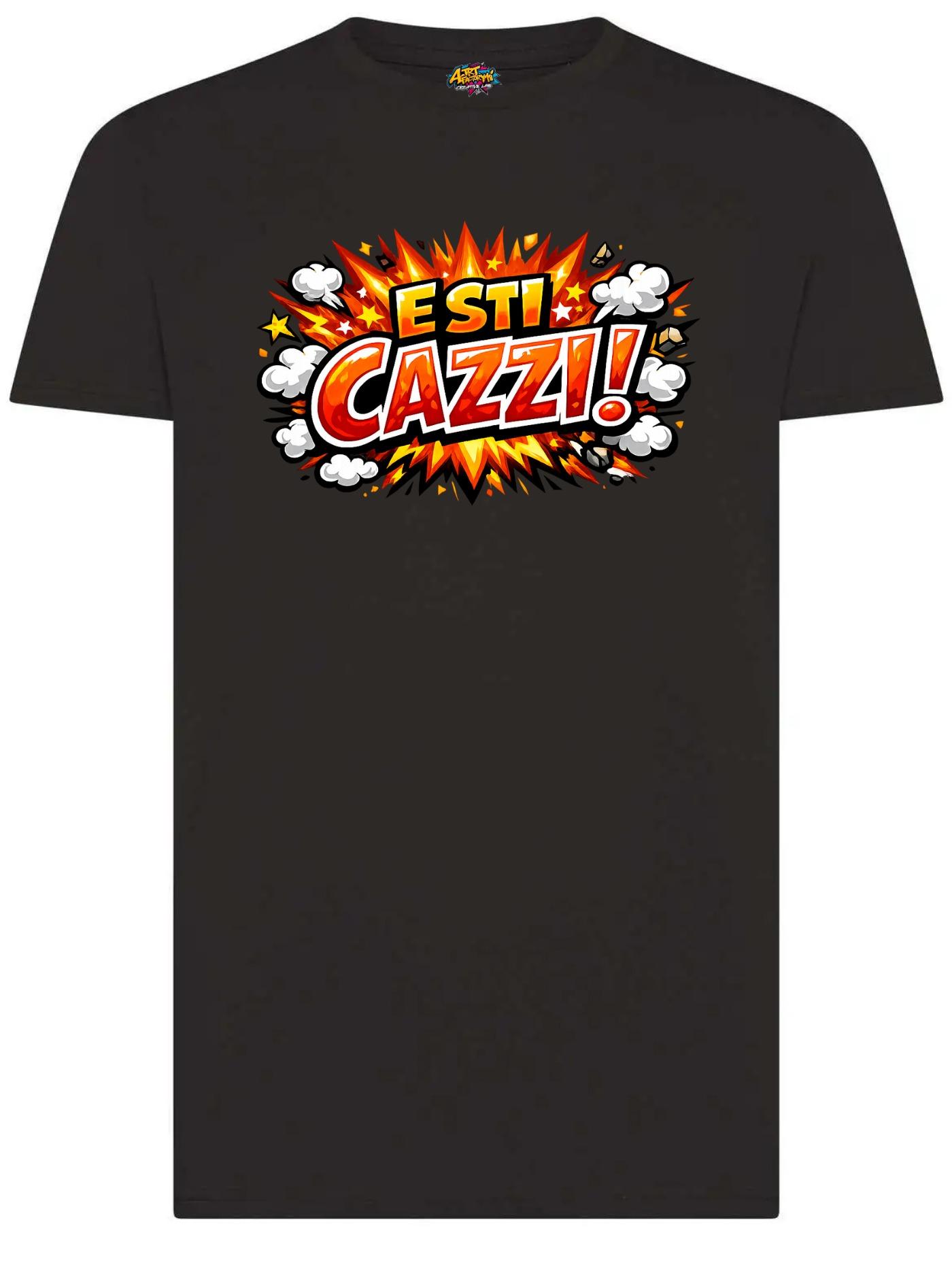 T-shirt  E Sti Cazzi Pop Art Nera – Grafica Ironica Streetwear Pop art