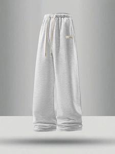 Men's Letter Print Drawstring Waist Sweatpants, Casual Loose Fit Jogger Pants for Summer, Fashion Men's Bottoms for Daily Wear